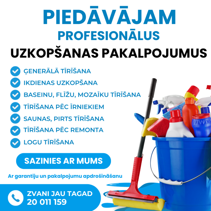Profesionāli uzkopšanas pakalpojumi dzīvokļiem, birojiem un citām telpām. Augstāka kvalitāte. (4)